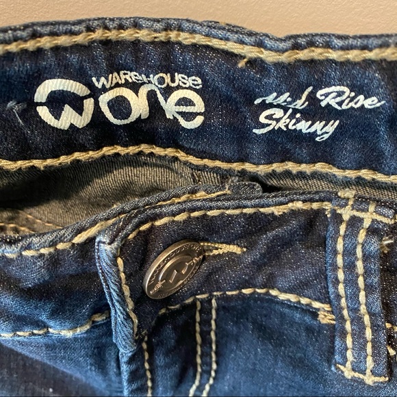Warehouse One Mid Rise Skinny Size 34 Short - Picture 3 of 5